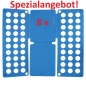 Preview: 8 x Maxi Wäsche Faltbrett Wäschebutler Falthilfe Wäschefalter Wäschefaltbrett Spezialangebot