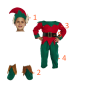 Preview: Kinderkostüm Elfe Elfenkostüm Santas Helfer 4 - 12 Jahre Kostüm Weihnachten