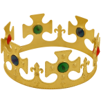 Goldene Königskrone für Königskostüme Krone Kopfschmuck König Kostümaccessoires