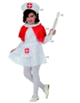 Krankenschwester Kostüm 10-12 Jahre inkl. Thermometer 5 Teile Arzt Doktor Nurse