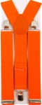 Y-Form Hosenträger Neon Orange 3 Clips Extra Breit 3.5 cm